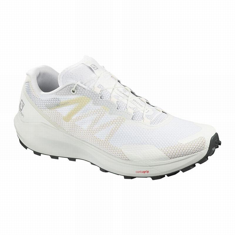 Chaussure Running Salomon Homme Blanche - Salomon SENSE RIDE 3 - France (0275-WUKZX)